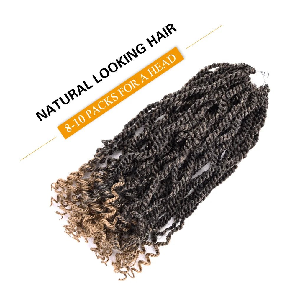 Silike 12" Senegalese Twist Crochet Hair – Curly Ends, 3X Kinky Braids - Cindorium