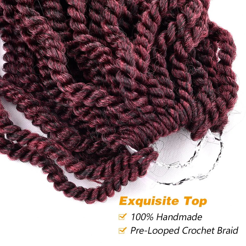 Silike 12" Senegalese Twist Crochet Hair – Curly Ends, 3X Kinky Braids - Cindorium